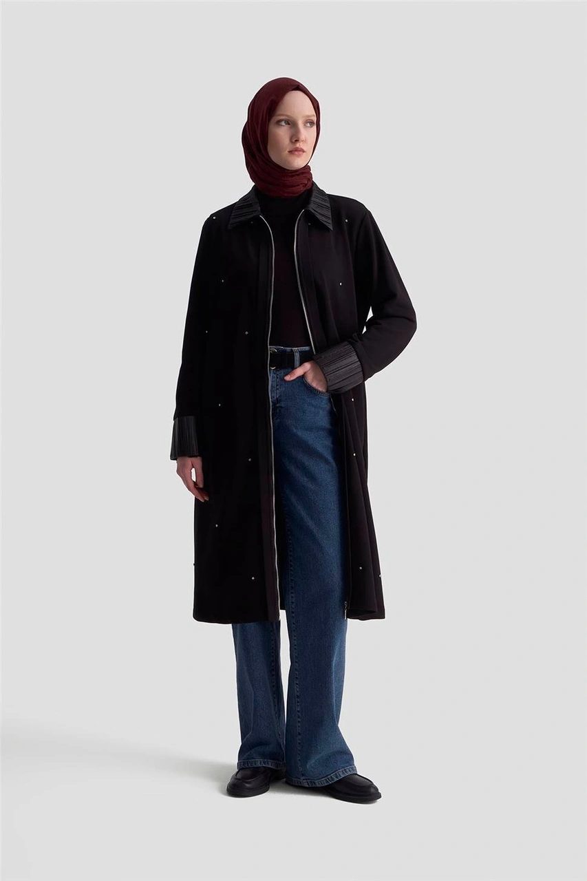 Armine Taşlı Örme Kap 25kd4030 Siyah Siyah