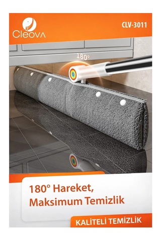 Cleova 2 İn 1 Çekpas Kauçuk Fırça Paspas Mop