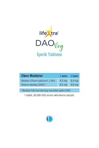 Lifextra Daoveg 60 Enterik Mini Tablet Tanışma Paketi Shaker Hediyeli