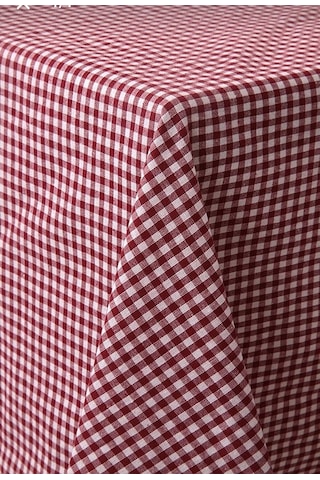 Kareli Desen Pötikareli Masa Örtüsü Bordo Kareli Desen Pötikareli Masa Örtüsü Bordo