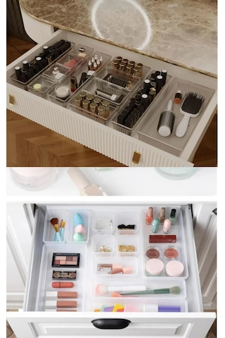 Bade 10' Lu Set Dolap Içi Takı Makyaj Organizer Çekmece Içi Düzen