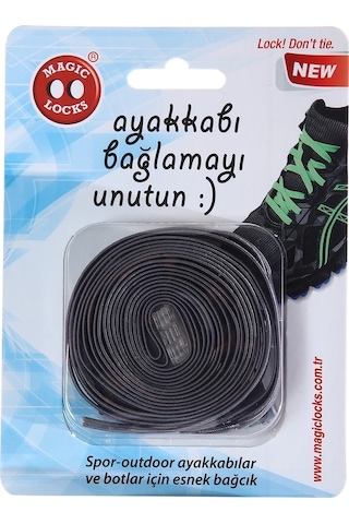 Magic Locks Akılı Elastik Yassı Bağcık-Gri Gri