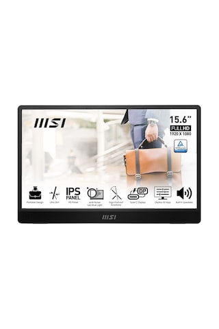 MSI Pro MP161 E2U 15.6" 60 Hz 4 Ms Full HD Adaptive Sync IPS Monitör