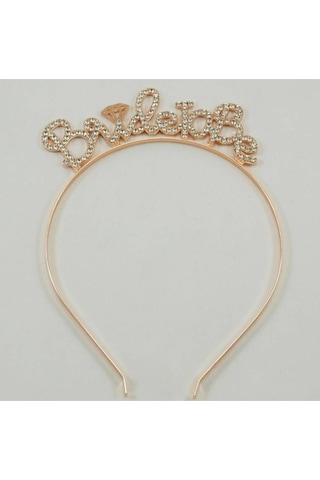 Partivitrini Bride To Be Parlak Taşlı Rose Gold Metal Bekarlığa Veda Partisi Taç