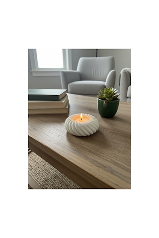 Minimalist Burgu Tasarım 3d Mumluk - Dekoratif Tealight Mum Tutucu - Modern Ev Hediyesi Kırmızı