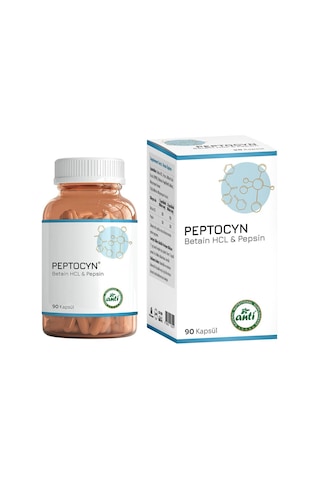 Peptocyn Betain Hcl Pepsin 90 Kapsül x 2 Adet