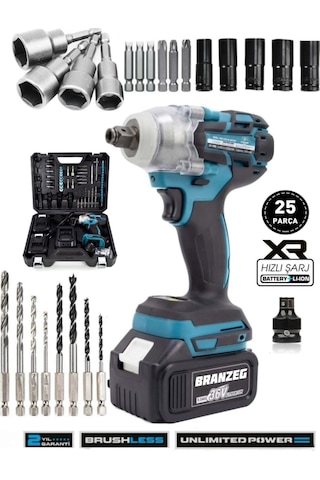 Branzeg Full Setli Torklu (Yedek Mandrenli) Vidalama Somun Sıkma