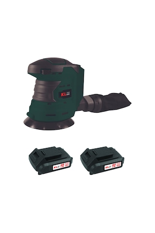 Klpro Klez18-20 18v/2.0ah. 125mm Çift Akülü Şarjlı Eksantrik Zımpara