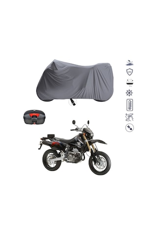Suzuki DRZ 400 SM Arka Çanta Uyumlu Motosiklet Branda Su Geçirmez Motor Branda