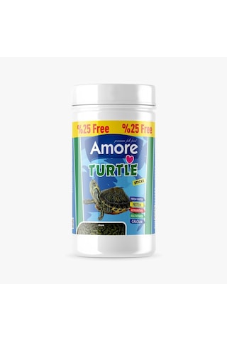 Amore Turtle Green Sticks 7 x 125 ML Su Kaplumbağası Yemi + Kaya Tuzu 250 G