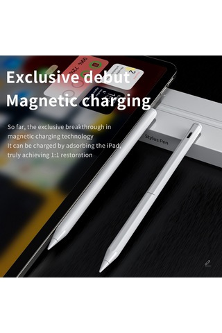 Gajeena İpad Uyumlu İçin Manyetik Şarj + Usb-c 2-in-1 Kapasitif Dokunmatik Kalem 2. Nesil - 5d Eğim Algılama, Hızlı Tanıma, Alüminyum Gövde