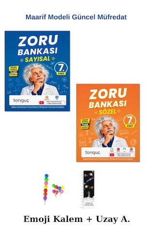 Tonguç 7. Sınıf Zoru Bankası Tüm Dersler Seti Maarif Modeli Yeni Kapak Uzay A+emoji Kalem 2027