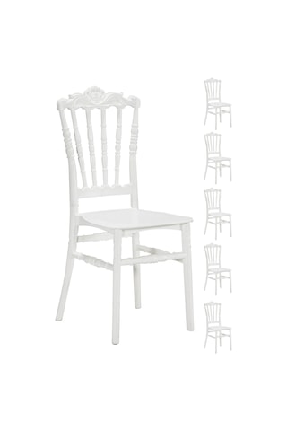 6 Adet Artemis Beyaz Sandalye / Balkon-Bahçe-Mutfak