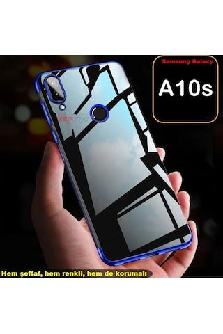 Galaxy A10S Kamera Korumali Köseleri Renkli Seffaf Silikon Kilif 399485544