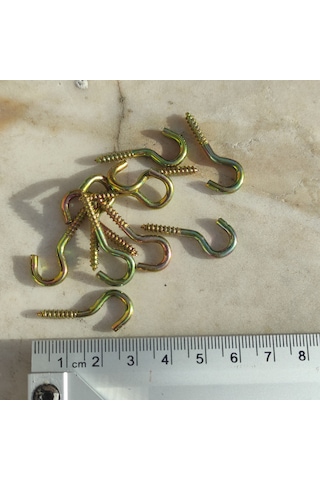 200 Adet Açık Piton 16x35 Cm 3 Cm Kancalı Çengel Vida