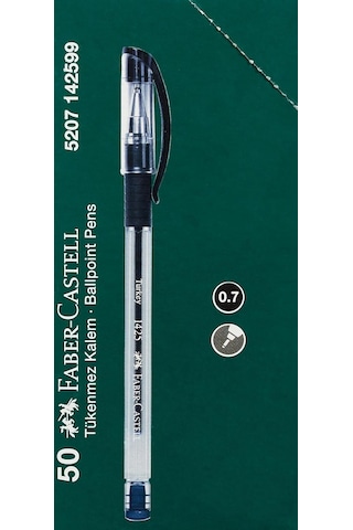 Faber-castell 1425 İğne Uç Tükenmez, Siyah, 50' Li Çok Renkli