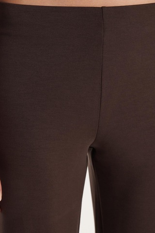 Tudors Kadın Relax Fit Rahat Kesim Lastikli Geniş Paça Modal Kahverengi Pantolon-34303 Kahverengi