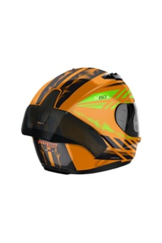 Nolan N60-6 Sport Hotfoot 027 Motosiklet Kaskı Siyah Turuncu