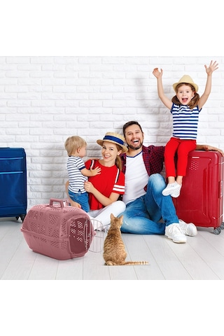 Imac - 355 - Carry Sport Metal Kapılı Evcil Hayvan Tma Çantası - Hcctrend - Mavi 48,5x34x32cm