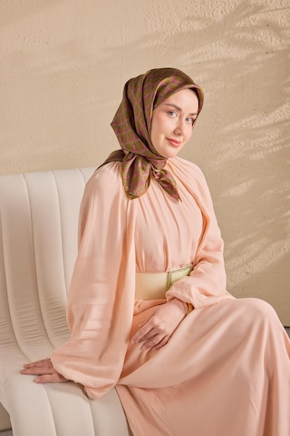 Silk Home Twill İpek Eşarp Zincir Yeşil Kahve Çok Renkli