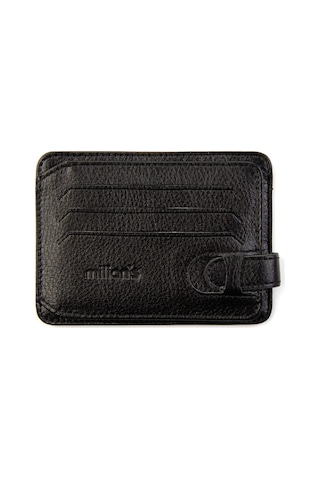 Bambi Siyah Leather Erkek Kartlık A08592376203 Siyah