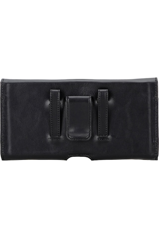 Arc Clıp Onyx Black Leather 6.9" Phone Case Siyah