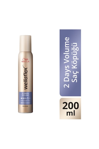 Wellaflex 2 Days Volume 2 Gün Boyunca Hacim Veren Saç Köpüğü Extra Strong Hold 200 ML
