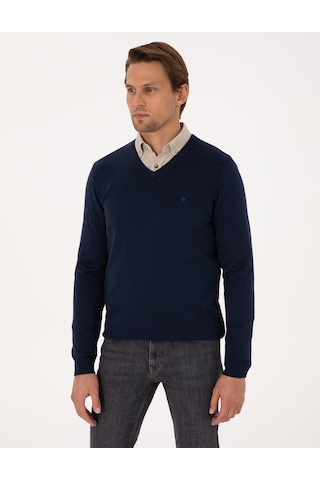 Pierre Cardin Erkek Açık Lacivert Kazak /triko 50314190-vr059 Açık Lacivert
