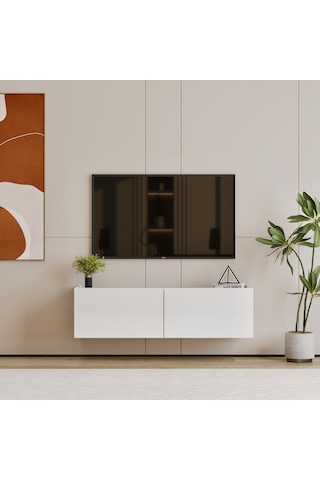 Hitit Tv Ünitesi 140 Cm 100% Mdf Beyaz