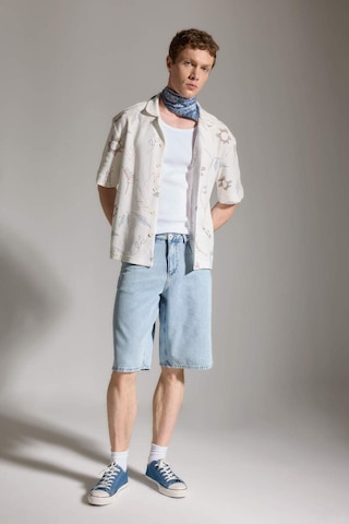 Defacto Yumuşak Dokulu Baggy Fit Bermuda Jean Şort G4209ax26smnm39 Mavi-nm39