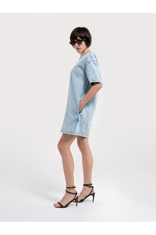 Loose Fit Kadın Elbise Denim
