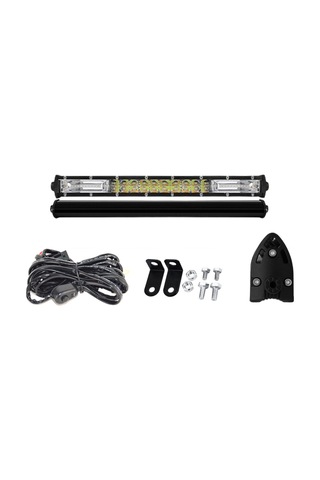 Space Offroad Sis Lambası 34cm Beyaz-amber Flaşlı 120w 12-30v Adet / Lass315-1