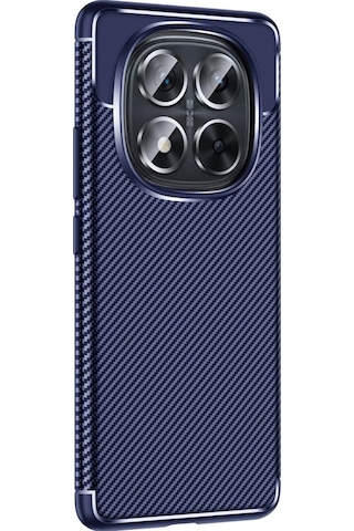 Xiaomi Redmi Note 14 Pro 5g / Poco X7 5g Kılıf Karbon Silikon Case Kapak Lacivert