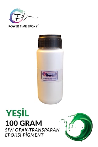 Opak & Transparan Sıvı Pigment Boya 100 Gram / Yeşil / Epoksi Için