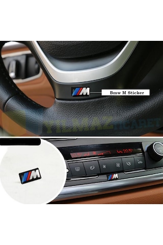Bmw M Logo Torpido Direksiyon Jant Vites Damla Sticker Etiket  10 Adet