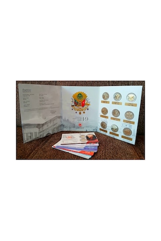 Osmanlı Padişahlar Serisi 9 Lu Set, No:1-9, Çil, Darphane Hatıra Bimetal Para