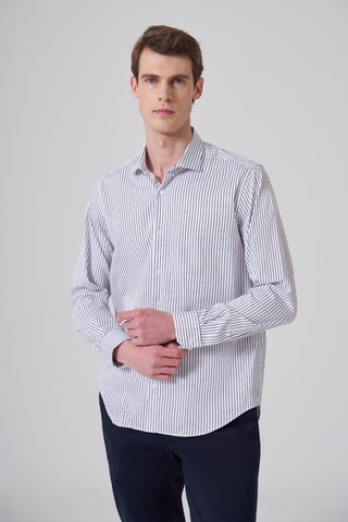 Morven Erkek Koyu Lacivert Pamuk Trend Dynamic Fit İtalyan Yaka Gömlek 26mc004060201 Koyu Lacivert