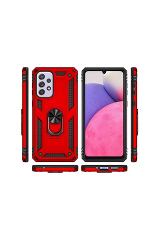Zore Galaxy Uyumlu A33 5g Kılıf Msra Vega Kapak - Kırmızı Kırmızı