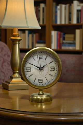 Premium Vintage 25 X 20 Cm Eskitme Metal Masa Saati Çok Renkli