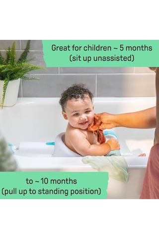 Summer Infant Oturmak İçin Banyo Koltuğum, Destekli Oturma İçin Sırtlık, Kolay Kurulum Ve Saklama, Aqua