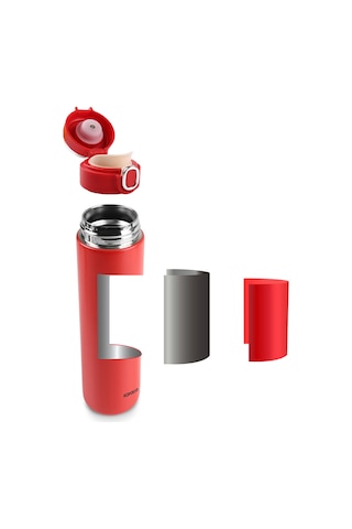 Karaca Etro Sızdırmaz Çelik Dijital Termos 480 Ml Kırmızı Kırmızı