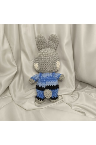 El Yapımı Judy Peluş Oyuncak / Zootopia Amigurumi Seti 02 - Çok Renkli