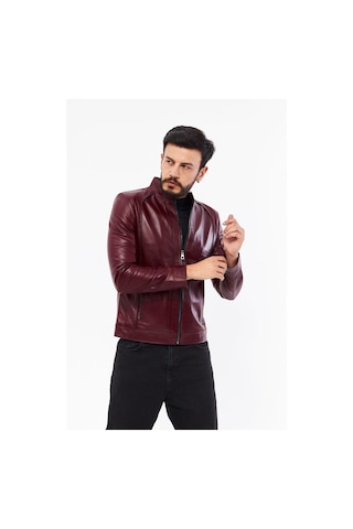 Derinss Der198 Hakiki Deri Erkek Bordo Mont 001