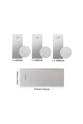 Valkyrie 3 Adet Elmas Biley Seti Bıçak Bileme Taşı Sulu Veya Susuz Biley Uzun Ömürlü Aşınmaz 200 400 1000 Grit