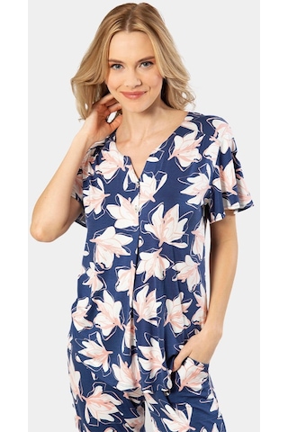 Türen Patlı Örme Kısa Kol Pijama Takımı 3606/lacivert 001