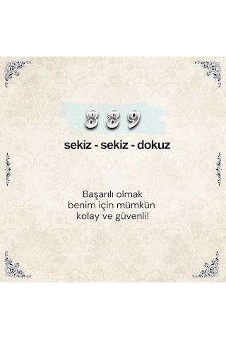 889 Başarı Sayı Sekans Anahtarlık M4