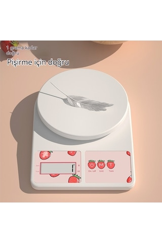 Dancemonkey Pratik Ev Mutfak Terazisi - Pembe Pembe