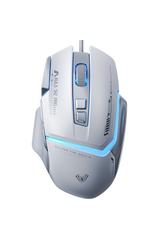 Aula S12 Pro 12800 Dpı 8 Tuşlu Makrolu Kablolu Optik Gaming Oyuncu Mouse Beyaz Diğer