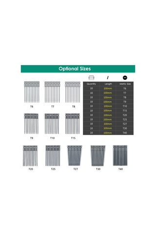 Dinosaurs 10 Parçalı Güvenlik Torx Bit Seti 1/4 Inç Sürücü Kurcalamaya T6