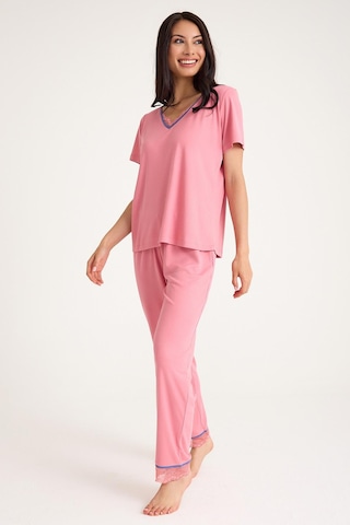 Amarelle Dream Pembe 4 Lü Viskon Pijama Takım Seti Pembe
